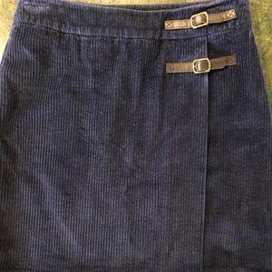Boden Blue Corduroy Skirt